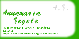 annamaria vegele business card